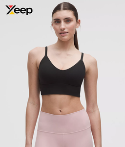 เสื้อชั้นในกีฬาโยคะคุณภาพสูงสำหรับผู้หญิง XEEP รุ่น XC-SB-130 แบบเรียบง่าย ระบายอากาศได้ดี สายปรับได้ แผ่นรองถอดออกได้ รองรับได้ดีเยี่ยม แห้งเร็ว - Product Image 1