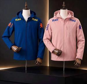 Chaqueta Cortavientos Personalizada con Bloques de Color, Ligera, para Correr al Aire Libre, con Cremallera Completa y Capucha, Ropa Deportiva para Hombre y Mujer - Product Image 1