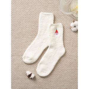 Calzini da donna One Point Design babbo natale ricamato - Product Image 1