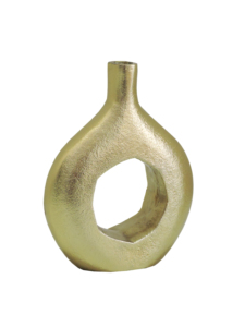 Florero Moderno Clásico de Metal Dorado - Uso Colgante/Suelo, Florero Escultural Ecológico, Decoración Artística Minimalista para Mesa - Product Image 3