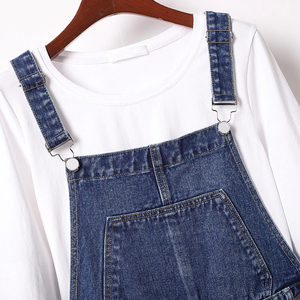 Salopette en jean pour femme, fabrication usine, modèle 2026, la plus vendue, toucher doux, avec décoration plissée, service OEM - Product Image 2