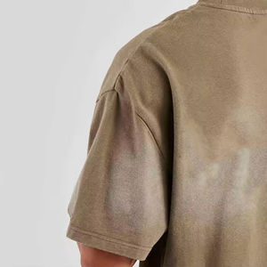 T-shirt pour homme en coton 100% 240sm de qualité supérieure, coupe ample, épaules tombantes, design personnalisé, col rond, qualité supérieure - Product Image 5