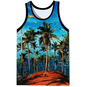 Débardeur de fitness décontracté pour homme, haute qualité, pour musculation, en coton/polyester sublimé, séchage rapide, avec logo personnalisé - Product Image 4