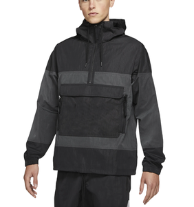 Casual Summer Lightweight Anorak Jacket Custom Windproof Waterproof Pullover Casual Fashion Windbreaker Jacket Color <b>Block</b> - Product Image 3