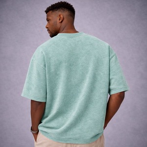 เสื้อยืดโอเวอร์ไซส์คุณภาพสูงสำหรับผู้ชาย ปี 2026 ผ้าคอตตอนหนา 260 GSM รับสกรีนโลโก้ตามสั่ง ผู้ผลิตแบรนด์ส่วนตัว Wida Sports - Product Image 2