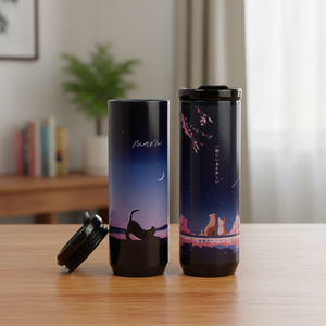 Gourde isotherme légère de 24 oz en acier inoxydable SUS 316 avec revêtement céramique au titane à 10 %, design minimaliste et fin, maintien au chaud 6 heures, au froid 9 heures - Product Image 1