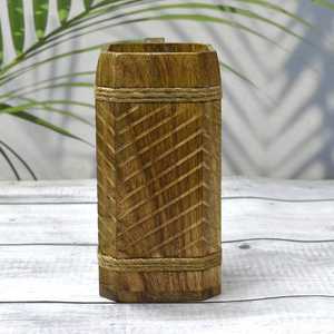 Jarra de Cerveza de Madera Hecha a Mano, Estilo Vikingo, Rústica, Regalo para Padrinos de Boda, Regalo para Papá, Taza Medieval de Madera para Fiestas - Product Image 4