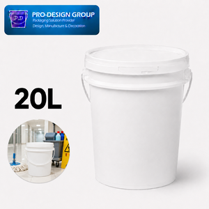 20L Cleaning <b>Bucket</b> <b>with</b> Handle and Flat <b>Lid</b> for Cleaning Products, Leak-Proof Round Container - Product Image 1