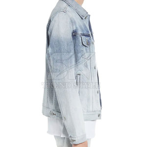 Chaqueta de Mezclilla para Hombre al Mejor Precio, Chaqueta de Mezclilla Lisa Teñida, Chaqueta de Mezclilla Cómoda para Venta en Línea - Product Image 4