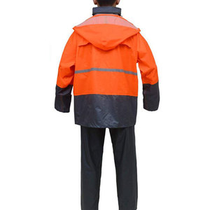 Polyester100 Waterproof Raincoat Hooded Rainwear Heavy Rain <b>Workout</b> Two Pieces Pvc Polyester Breathable Rain Suit - Product Image 6