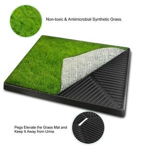 Alfombra de Césped Artificial para Entrenamiento de Perros Pequeños y Medianos, Tapete de Entrenamiento para Cachorros y Gatos, para Interiores y Exteriores, Suministros de Entrenamiento para Mascotas - Product Image 5