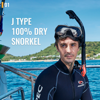 Snorkel Profesional Nuevo con Boquilla Giratoria 3D de 360 Grados, Hebilla de Liberación Rápida, Tubo de PU para Buceo y Snorkel, OEM/ODM
