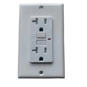 20A 125V GFCI Duplex Self Test Receptacle Wall Charger Power Outlet Wall Plate Is Included Power Socket Single Socket