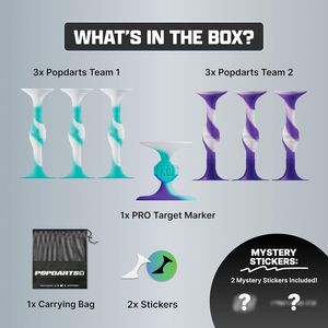 Set di gioco PRO Pack Indoor/Outdoor Retro Ring Toss con ventose per lancio, ideale per competizioni a tema POP. - Product Image 2