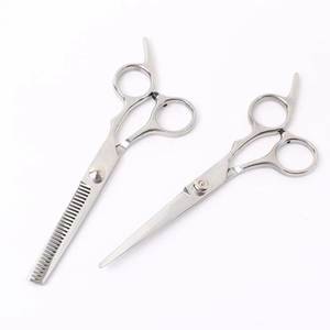 Tijeras de Peluquería de Acero Inoxidable y Tijeras de Entresacar, Juego de 2 Piezas, Tijeras de Barbero para Diestros - Product Image 5