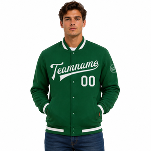 Blouson universitaire pour homme en velours brodé, personnalisé OEM, de luxe, respirant, écologique, style Letterman - Product Image 4