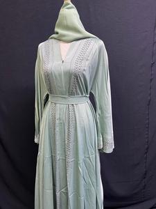 New Dubai style abaya Traditional Islamic Women's Saudi Arabian Abaya Spring Polyester Breathable Ankle Length Muslim - Product Image 3