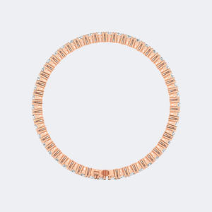 Pulsera de Diamantes Redondos de 8.00CTW, Oro de 14k, Diamantes Cultivados en Laboratorio, Color D, VVS, Engaste de Garras, Pulsera de Eternidad Tipo Tenis para Mujer - Product Image 4