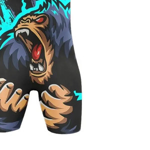 <b>Singlet</b> Wrestling Silk Screen Printing Stretch Breathable Quick Dry Front Logo OEM Service 100% Polyester Durable - Product Image 5