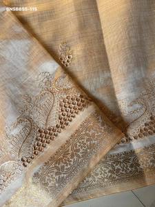 Colección Premium de Ropa Festiva, Elegante Conjunto de Saree y Blusa de Seda Tussar con Bordado, Moda Femenina de Fabricante - Product Image 3
