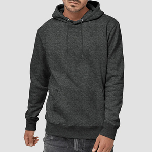 Sudadera con Capucha Casual para Hombre, Manga Corta, 100% Algodón, Estilo Urbano, Impresión Digital, Bordado, Color Sólido, Sudadera con Capucha para Invierno - Product Image 2
