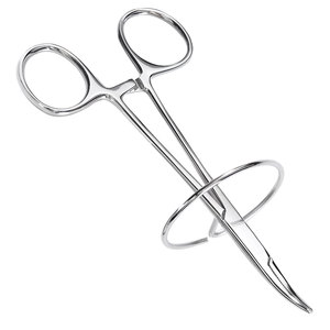 Holding Clamp Curved 130 mm with Slightly Toothed Jaws and <b>Spacer</b> Ring for Preventing Crown Damage Dental Instrument - Product Image 5