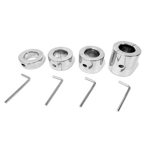 Anneaux scrotaux et péniens en acier inoxydable de poids lourd pour hommes, extenseur de testicules, CBT, anneaux pénis BDSM - Product Image 3