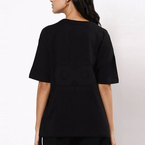 บริการออกแบบเสื้อยืดผู้หญิงแบบ OEM พร้อมโลโก้ของคุณเอง เสื้อยืดผู้หญิงขายดี ระบายอากาศได้ดี ผลิตในปากีสถาน - Product Image 3