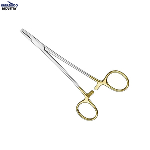 Portaagujas Manual BABY CRILE WOOD, Clase I, Plateado, 15 cm, TC, Instrumentos Quirúrgicos Dentales, Certificado CE - Product Image 1