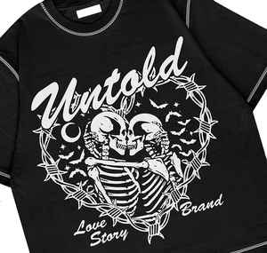 เสื้อยืดกราฟิก Y2K คุณภาพสูง ผ้าคอตตอนหนา 300 GSM ทรงบ็อกซี่ แขนยาวสองชั้น รับผลิตแบบ OEM - Product Image 6