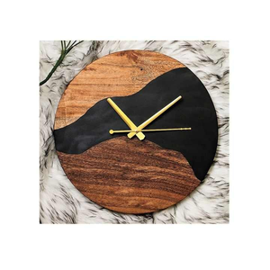 Reloj de Pared Personalizado de Resina Epoxi y Madera para Interiores Personales y Comerciales, Decoración de Estilo, Arte de Pared para Sala de Estar de Hotel - Product Image 5