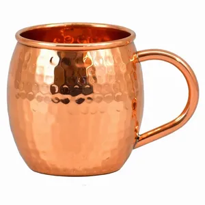 Elegante Juego de Tazas de Cobre Martillado para Moscow Mule, 2 Piezas, Cobre Puro y Acero Inoxidable, para Bebidas Moscow Mule, Más Vendido - Product Image 5