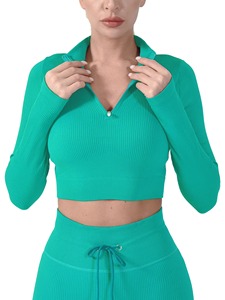 Vente en gros personnalisée – Nouveauté : Débardeur court de fitness pour femme – Ensemble de yoga sexy avec soutien-gorge de sport respirant à dos en U - Product Image 1