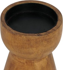 Support de bougie en bois de manguier/acacia sculpté style bohème classique, décoration de mariage, décoration de la maison, Noël, Pâques, Diwali, centre de table fait main - Product Image 4