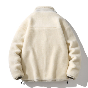 OEM Custom High Quality Hand Pockets Stand Collar Zipper Up Work Streetwear <b>Sherpa</b> <b>Fleece</b> <b>Jacket</b> For <b>Men</b> Wholesale Wear - Product Image 6