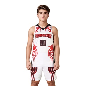 Maillots de basketball personnalisés professionnels pour adultes, ensembles sans manches, vierges, pour universités, séchage rapide, respirants, antibactériens, grandes tailles - Product Image 1