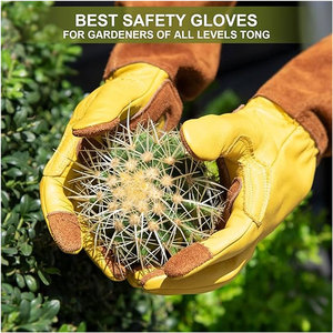 Direct Factory Supply 10-Inch Split Leather <b>Gardening</b> and Farming Work <b>Gloves</b> for <b>Men</b> and Women, Heat-Resistant Protective Hand - Product Image 5