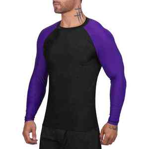 Camisetas de Compresión Ecológicas para Hombre, para Gimnasio y Fitness, de Poliéster y Algodón, de Secado Rápido, Transpirables, de Manga Larga, Tallas y Colores Personalizables - Product Image 3