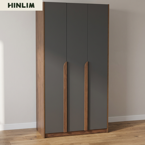 Armario Moderno de Tablero Laminado con 4 Puertas, Mueble de Dormitorio, Diseño Clásico Moderno, Gran Capacidad de Almacenamiento, Ideal para Casa de Alquiler - Product Image 3