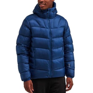 Warm Shiny <b>Bubble</b> <b>Coats</b> Long Sleeve Solid Zipper Pocket Breathable Quick Dry Stand Collar Puffer Jacket Winter Men - Product Image 3