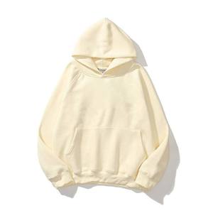 Heavyweight <b>Mens</b> Hoodie Oversized <b>Pullover</b> Dropped Shoulder Kangaroo Pocket Solid Fleece Sweatshirt Streetwear Casual Winter - Product Image 2