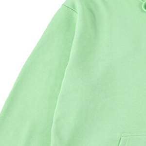 Sweat-shirts à capuche unisexes personnalisés avec logo brodé sur le devant, en tissu thermique uni, décontractés, pour l'hiver, respirants, à séchage rapide, en polyester/coton - Product Image 4
