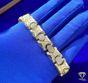925 Sterling Silver Rose Gold Unisex Tennis Bracelet Luxury High Quality Moissanite Hip Hop Iced <b>Chain</b> Link Party Bracelet - Product Image 5
