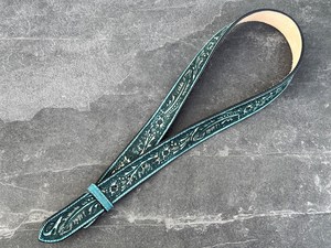 Ceinture Western en cuir véritable pleine fleur, faite à la main, avec boucle en cuir et garniture turquoise, pour femme - Product Image 2