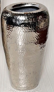 Florero de aluminio hecho a mano con acabado plateado, ligero, ideal para regalos, bodas y decoración del hogar. - Product Image 6