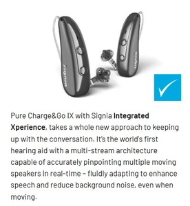 Audífonos recargables Instant Fit Signia Pure Charge & Go BCT 1IX RIC para pérdida auditiva moderada a severa, fáciles de usar. - Product Image 6