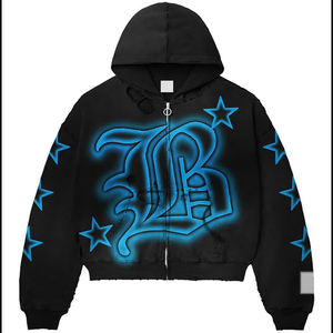 Sudadera con Capucha Personalizada para Hombre con Forro Polar Grueso, Color Sólido, Corte Holgado, Mezcla de Algodón y Poliéster, Perfecta para Ropa Urbana - Product Image 6