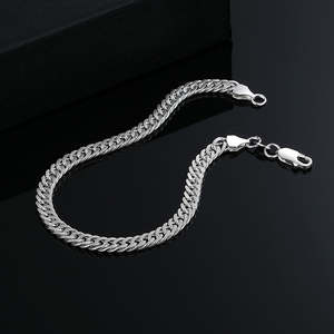 Pulsera de Cadena de Plata para Hombre, Joyería de Moda, Precio al por Mayor - Product Image 1