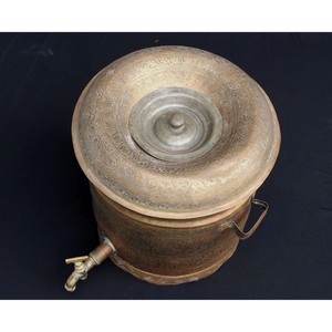 Vente directe : Pot de stockage d'eau en cuivre pur à 100 % avec couvercle inclus – Pour une eau saine et biologique, idéal pour le yoga et la méditation - Product Image 1