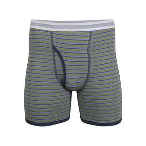 Men Navy Blue <b>Boxer</b> Briefs Mid Rise Knitted 100% Cotton Breathable Anti-Bacterial Solid Color Underwear Daily Wear <b>Custom</b> Logo - Product Image 6